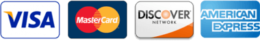 Приймаються способи оплати: Visa, Mastercard, Discover, American Express